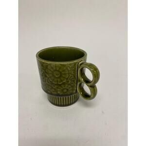 1970s Green Mug Made in Japan